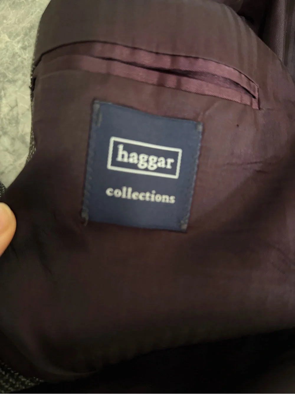 Haggar Collections Gray Textured Sport Coat Blazer Men’s Classic 3 Button